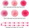 Rose Hot Pink Party Decorations - 23pcs Girl Birthday Baby Shower Tissue Pom Poms Streamers, Bachelorette Bridal Wedding Engagement Supplies Tassel Garland Banner, Favors Decor